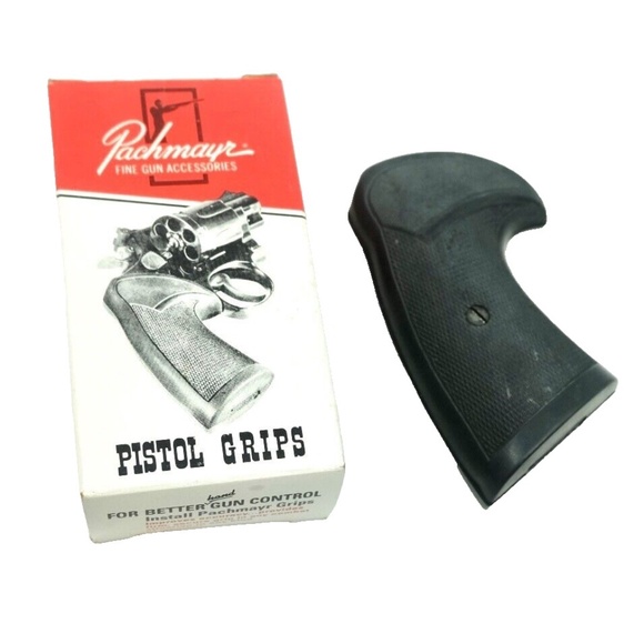 Vintage Pachmayr Presentation Pistol Grips Black Rubber - Picture 1 of 8